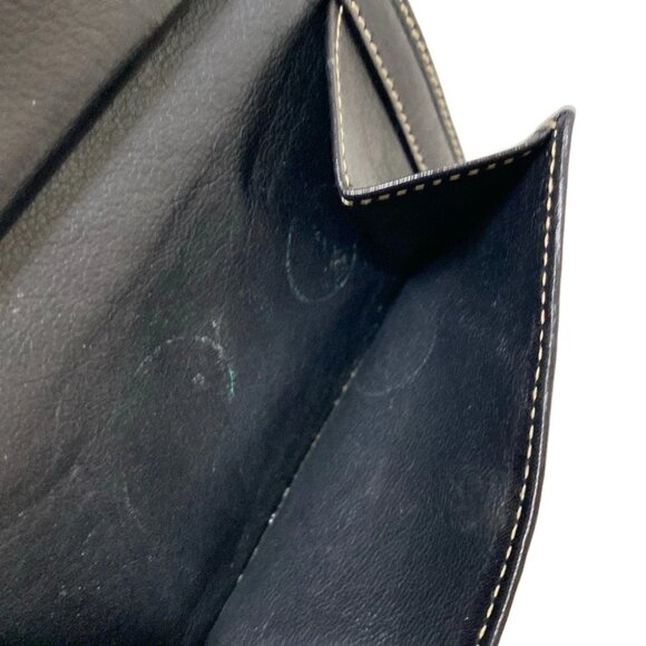 Auth GUCCI - Black Leather Bifold Wallet - Picture 3 of 6